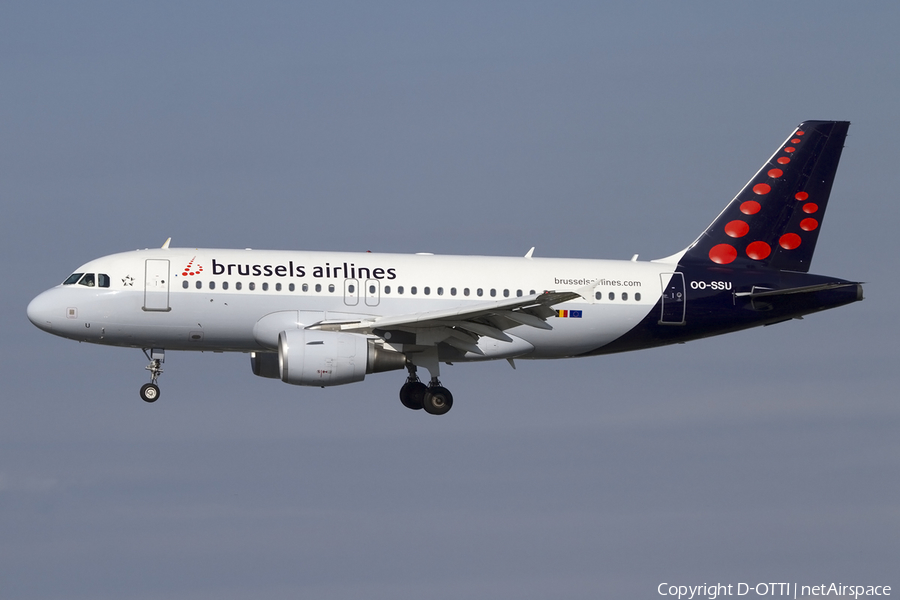 Brussels Airlines Airbus A319-111 (OO-SSU) | Photo 408400