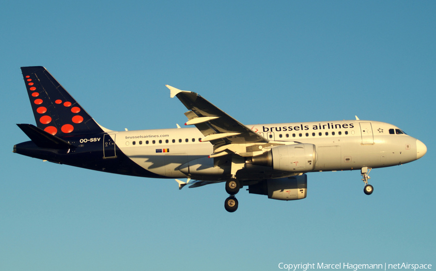 Brussels Airlines Airbus A319-111 (OO-SSV) | Photo 120739