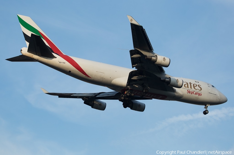 Emirates SkyCargo Boeing 747-4HA(ERF) (OO-THC) | Photo 132329