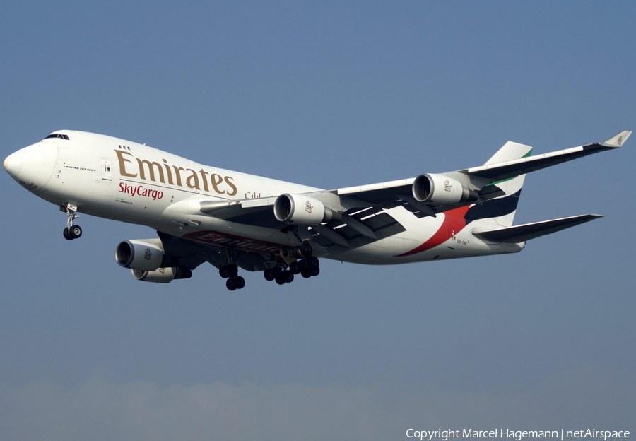 Emirates SkyCargo Boeing 747-4HA(ERF) (OO-THC) | Photo 150078