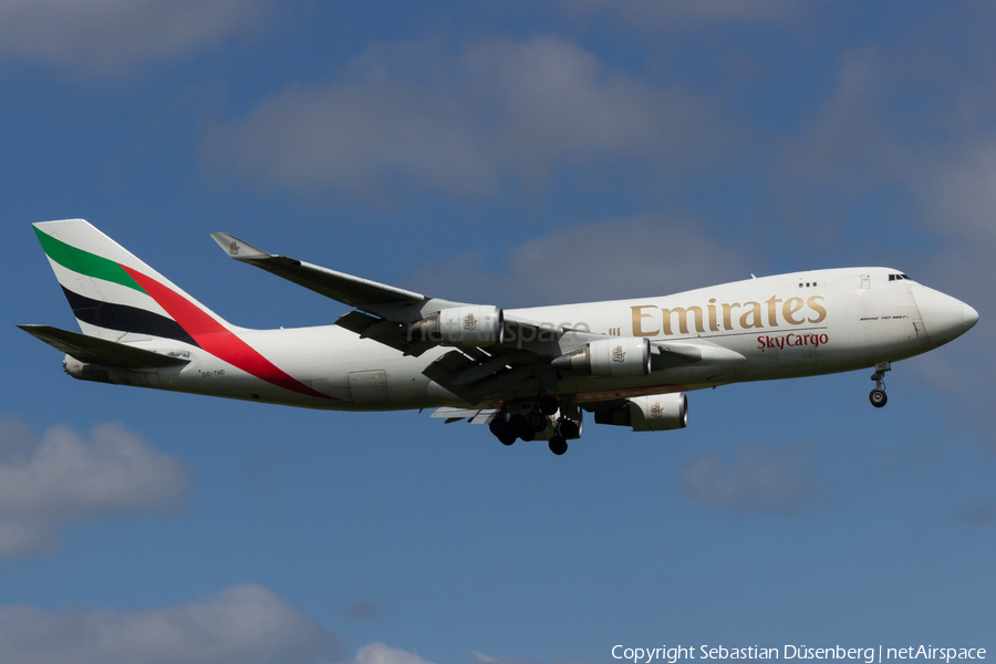 Emirates SkyCargo Boeing 747-4HA(ERF) (OO-THC) | Photo 164914