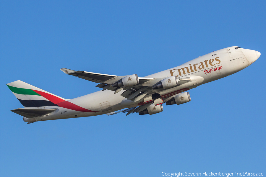 Emirates SkyCargo Boeing 747-4HA(ERF) (OO-THC) | Photo 178050