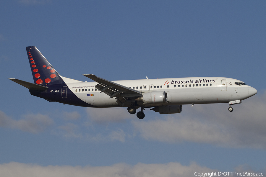 Brussels Airlines Boeing 737-4Q8 (OO-VET) | Photo 376752