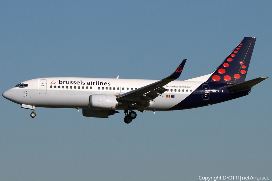 Brussels Airlines Boeing 737-36N (OO-VEX) | Photo 199862