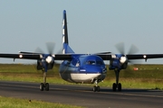 VLM Airlines Fokker 50 (OO-VLE) at  Luxembourg - Findel, Luxembourg