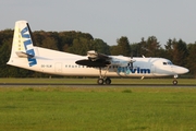 VLM Airlines Fokker 50 (OO-VLM) at  Hamburg - Fuhlsbuettel (Helmut Schmidt), Germany