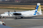 VLM Airlines Fokker 50 (OO-VLS) at  Friedrichshafen, Germany