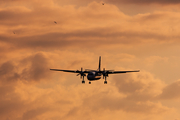 VLM Airlines Fokker 50 (OO-VLS) at  London - City, United Kingdom