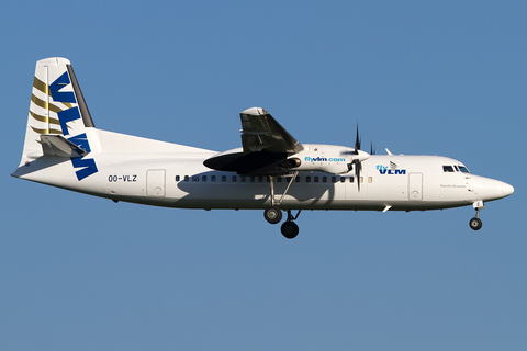 VLM Airlines Fokker 50 (OO-VLZ) at  Hamburg - Fuhlsbuettel (Helmut Schmidt), Germany