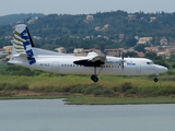VLM Airlines Fokker 50 (OO-VLZ) at  Corfu - International, Greece