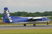 VLM Airlines Fokker 50 (OO-VLZ) at  Manchester - International (Ringway), United Kingdom