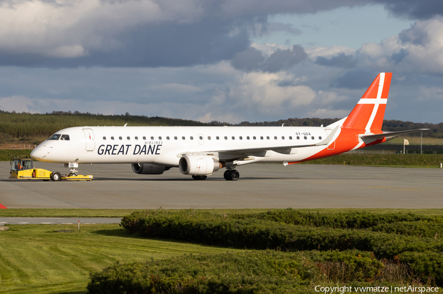 Great Dane Airlines Embraer ERJ-195LR (ERJ-190-200LR) (OY-GDA) | Photo 406313