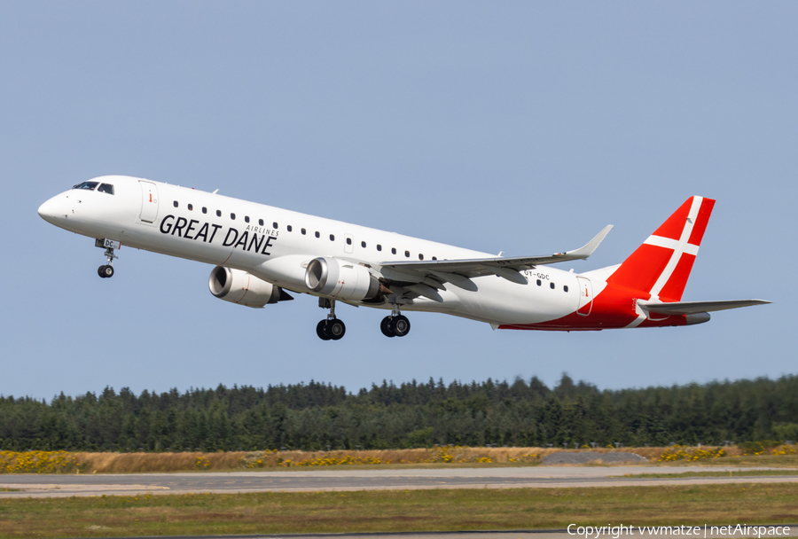 Great Dane Airlines Embraer ERJ-195LR (ERJ-190-200LR) (OY-GDC) | Photo 458996