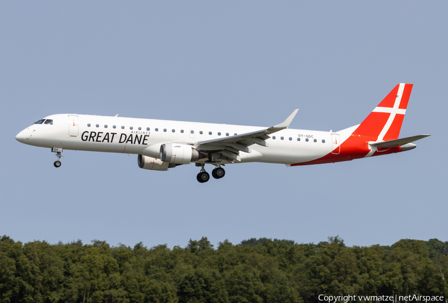 Great Dane Airlines Embraer ERJ-195LR (ERJ-190-200LR) (OY-GDC) | Photo 459009