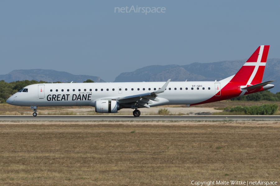 Great Dane Airlines Embraer ERJ-195LR (ERJ-190-200LR) (OY-GDC) | Photo 399743