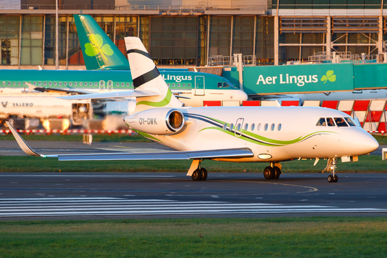 Air Alsie Dassault Falcon 2000S (OY-GWK) at  Dublin, Ireland