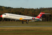 Danish Air Transport (DAT) McDonnell Douglas MD-87 (OY-JRU) at  Billund, Denmark