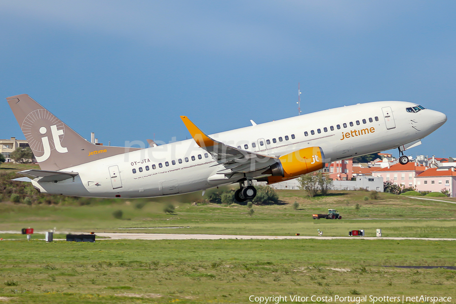 Jet Time Boeing 737-33A (OY-JTA) | Photo 96008