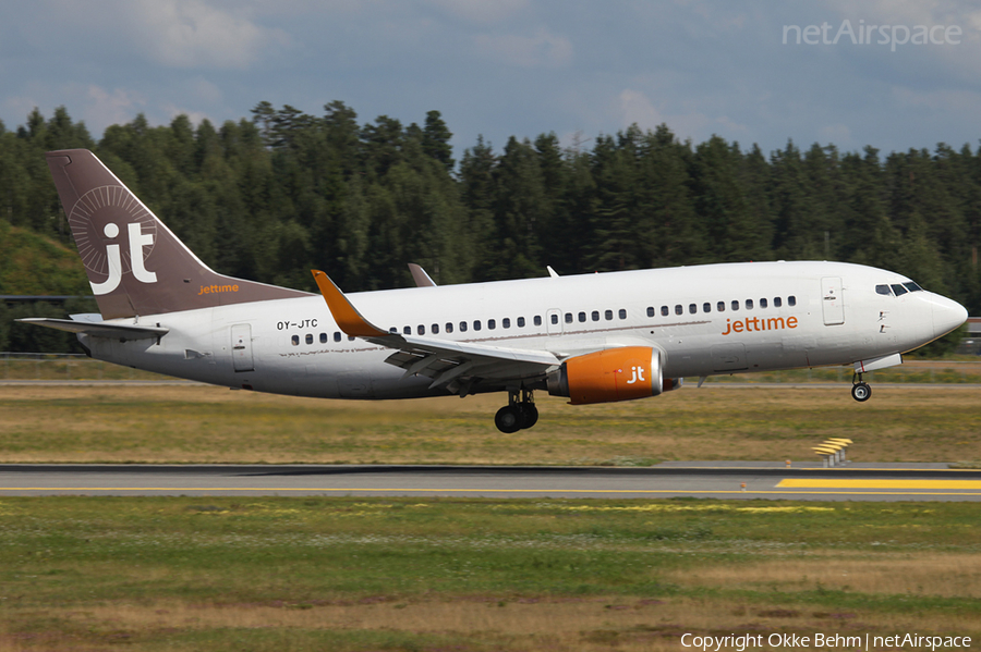 Jet Time Boeing 737-3L9 (OY-JTC) | Photo 39750