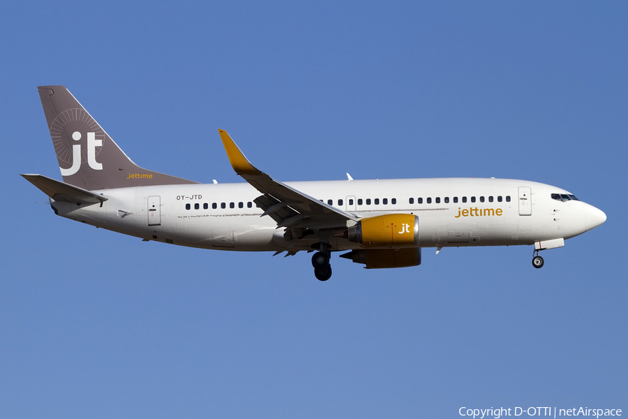 Jet Time Boeing 737-3Y0 (OY-JTD) | Photo 414272