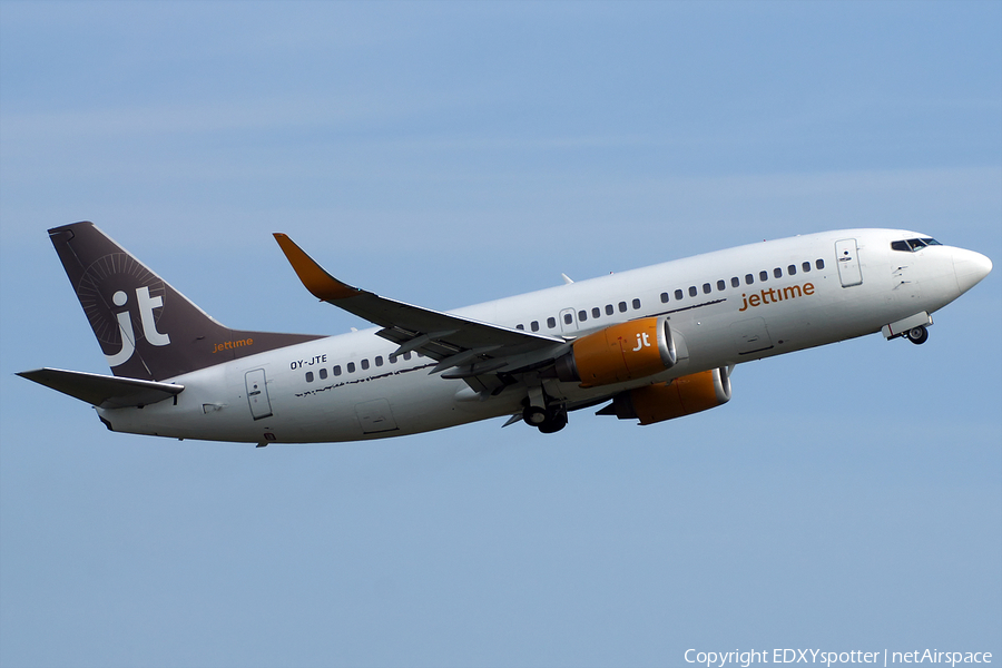 Jet Time Boeing 737-3L9 (OY-JTE) | Photo 279861