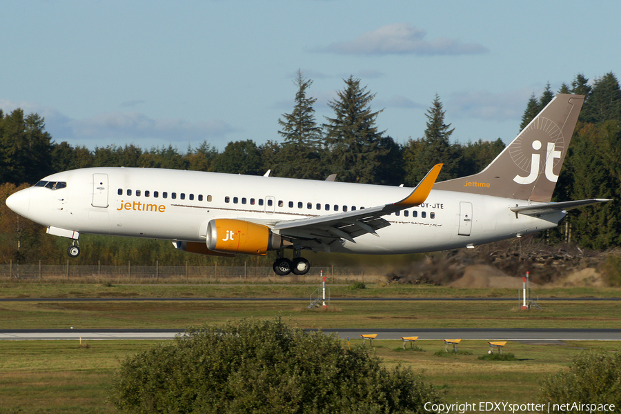 Jet Time Boeing 737-3L9 (OY-JTE) | Photo 291784