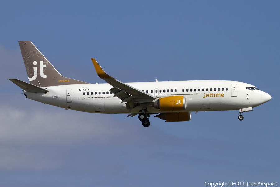 Jet Time Boeing 737-3L9 (OY-JTE) | Photo 409170