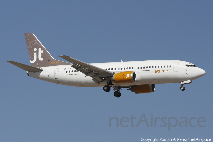 Jet Time Boeing 737-3L9 (OY-JTE) | Photo 282081