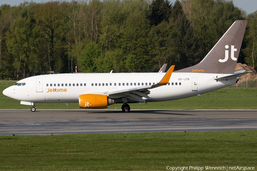 Jet Time Boeing 737-73A (OY-JTR) | Photo 257949