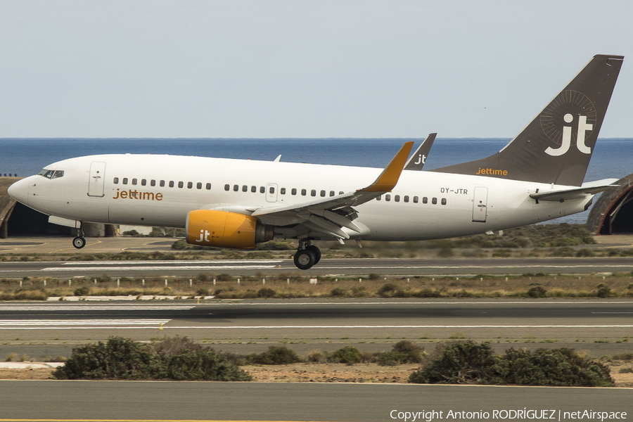 Jet Time Boeing 737-73A (OY-JTR) | Photo 279672