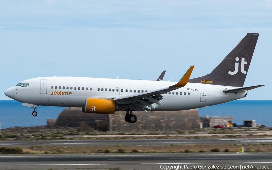 Jet Time Boeing 737-73A (OY-JTR) | Photo 338849