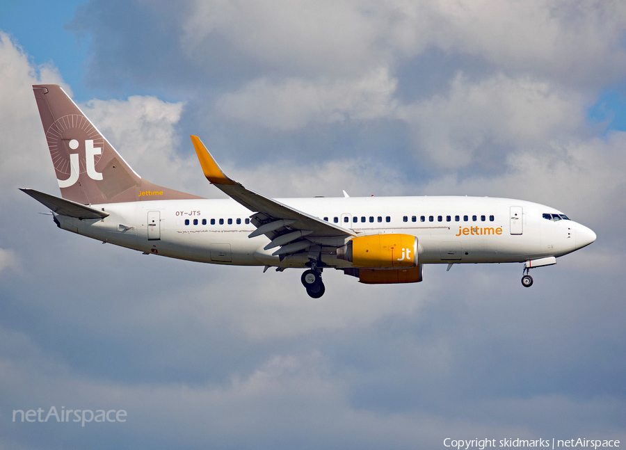 Jet Time Boeing 737-7K2 (OY-JTS) | Photo 262621