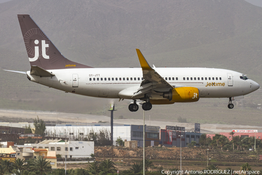 Jet Time Boeing 737-73S (OY-JTT) | Photo 136037