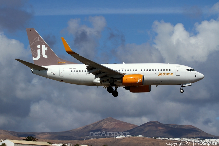 Jet Time Boeing 737-7L9 (OY-JTU) | Photo 21284