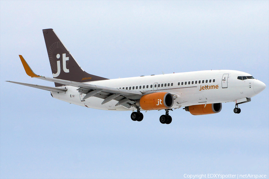 Jet Time Boeing 737-7L9 (OY-JTU) | Photo 278289