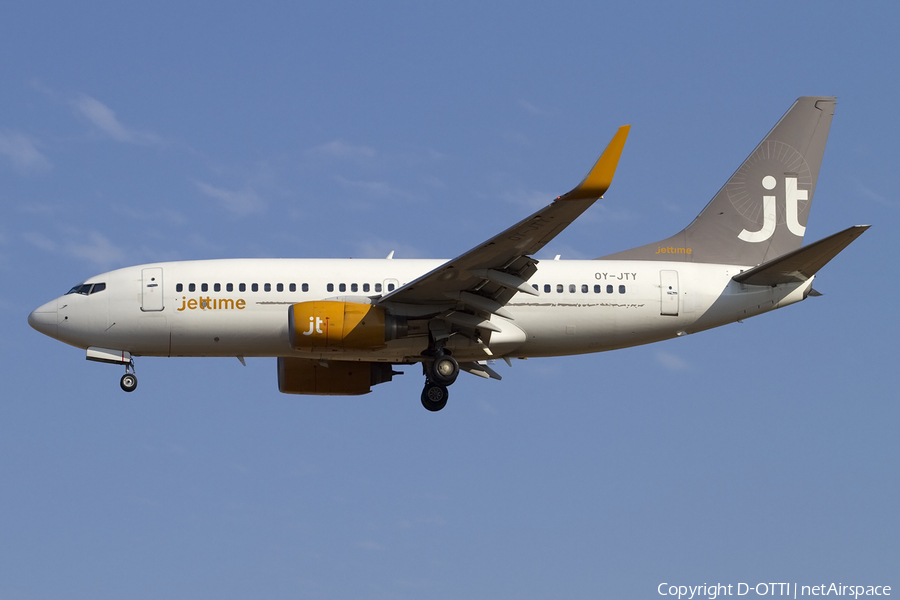 Jet Time Boeing 737-7Q8 (OY-JTY) | Photo 416125