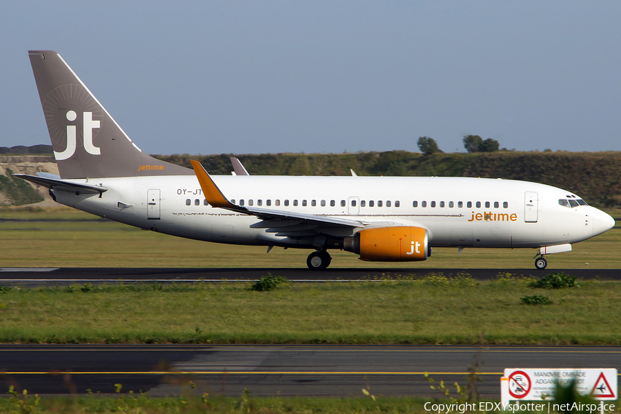Jet Time Boeing 737-7Q8 (OY-JTY) | Photo 280035