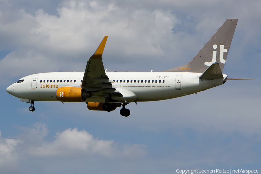 Jet Time Boeing 737-7Q8 (OY-JTY) | Photo 112205