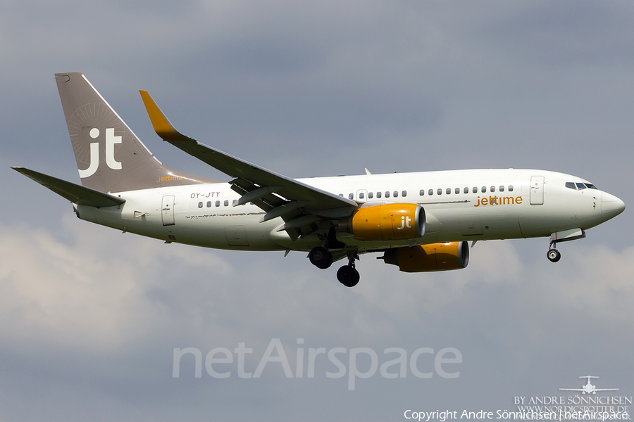 Jet Time Boeing 737-7Q8 (OY-JTY) | Photo 115076