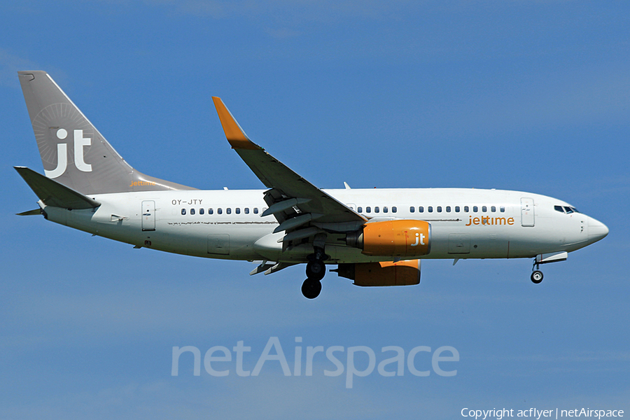 Jet Time Boeing 737-7Q8 (OY-JTY) | Photo 152214