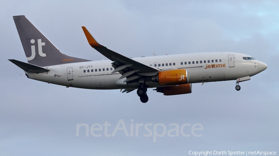 Jet Time Boeing 737-7Q8 (OY-JTY) | Photo 182412