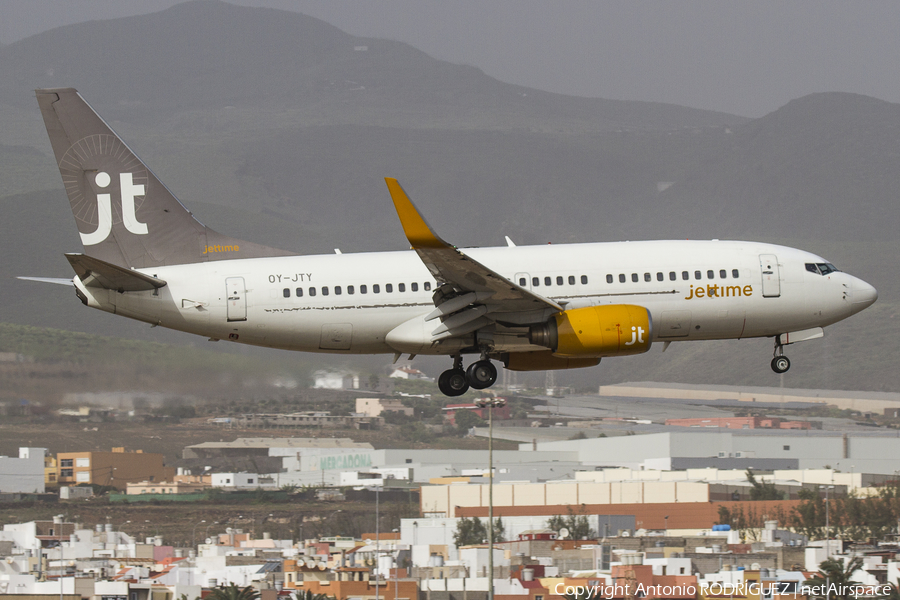 Jet Time Boeing 737-7Q8 (OY-JTY) | Photo 136039