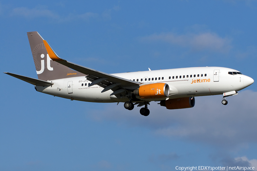 Jet Time Boeing 737-73S (OY-JTZ) | Photo 275544