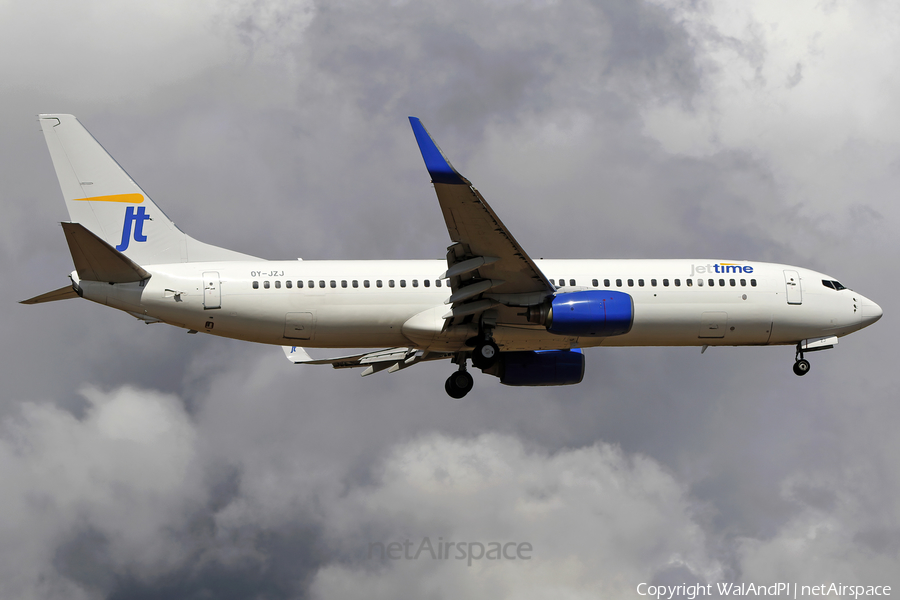 Jet Time Boeing 737-82R (OY-JZJ) | Photo 555652