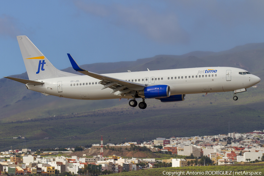 Jet Time Boeing 737-804 (OY-JZL) | Photo 289538