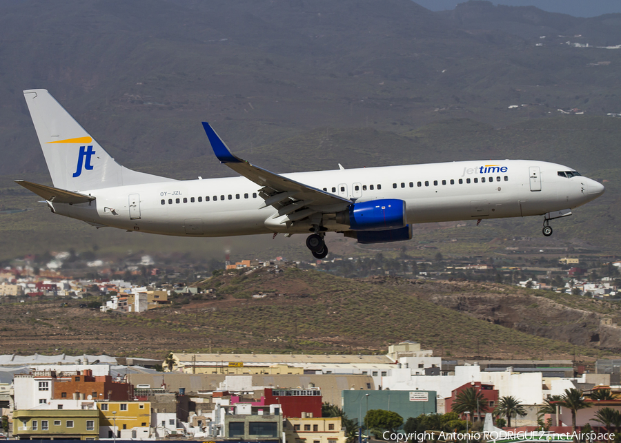 Jet Time Boeing 737-804 (OY-JZL) | Photo 294741