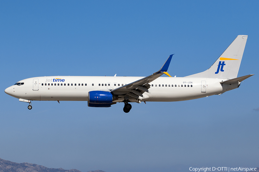 Jet Time Boeing 737-8K5 (OY-JZN) | Photo 601083