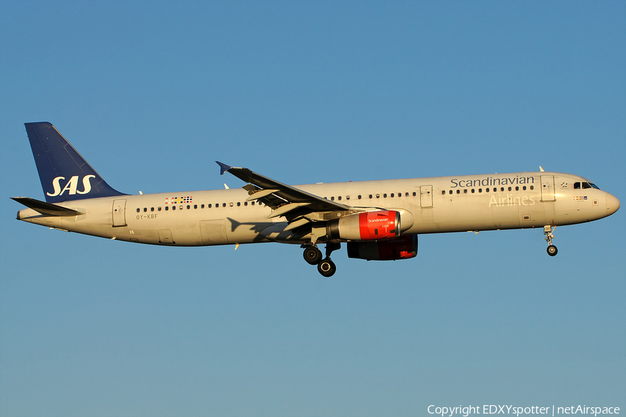 SAS - Scandinavian Airlines Airbus A321-232 (OY-KBF) | Photo 275554