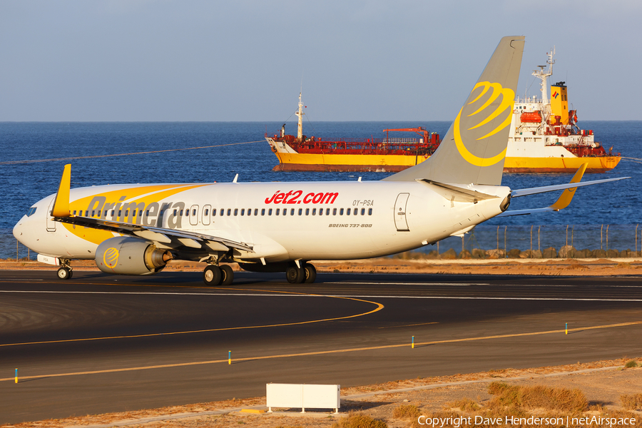 Primera Air Scandinavia Boeing 737-8Q8 (OY-PSA) | Photo 180668