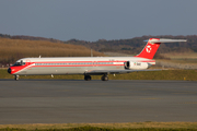 Danish Air Transport (DAT) McDonnell Douglas MD-82 (OY-RUT) at  Billund, Denmark